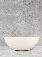 Polystone Oval Pot White 21.5"L