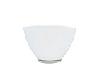 Oval Glass Bowl - White 5.5"H