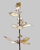Holly Leaf Spray 26" Champagne Glitter