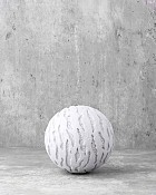 Decorative Ball - Textured White Wave 4"D