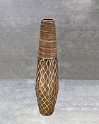 Brown & Gold Decorative Vase 16.5"H