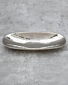 Hammered Ceramic Platter - Large 16"L