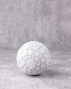 Decorative Ball - Textured White Rock 4"D