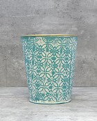 Teal Container Round - Medium 7.25"H