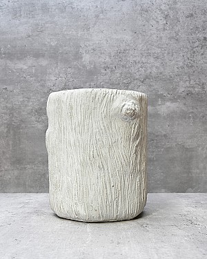 Bark Cement Planter 7.75"H