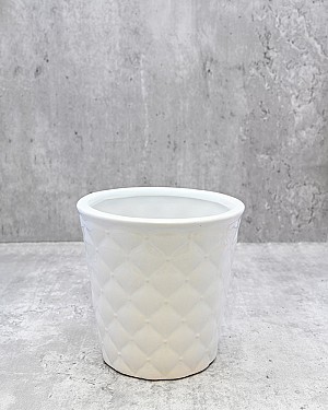 Triangle Embossed Tapered Container 4.5"H
