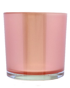 Glass Vase - Metallic Coral 5.5"H