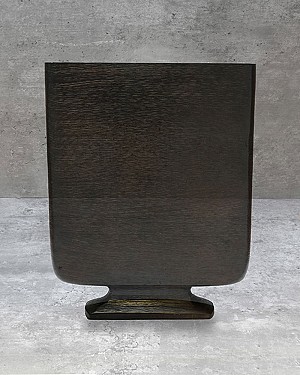 Etched Flat Vase - Bronze Finish 13"H