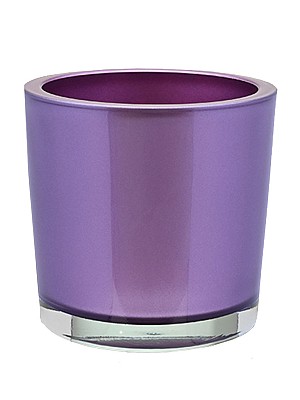 Glass Vase - Metallic Purple 4.75"H