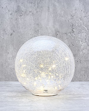 Crackle Glass Decorative Light - Large 8"D 