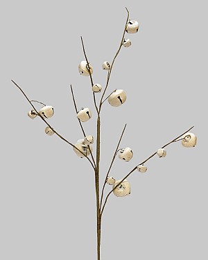 Antique White Jingle Bell Spray 18"