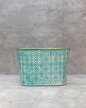 Teal Container Oval - Small 9.75"L