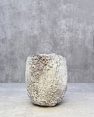 Fossil Planter - White 6"H