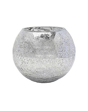 Crackle Mirror Glass Ball 4.5"H
