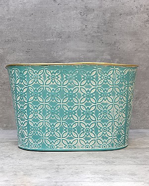 Teal Container Oval - Large 13"L