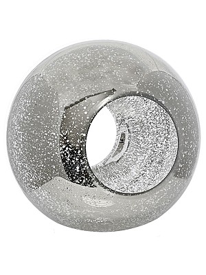 Silver Open Glass Orb - Large 9"D 