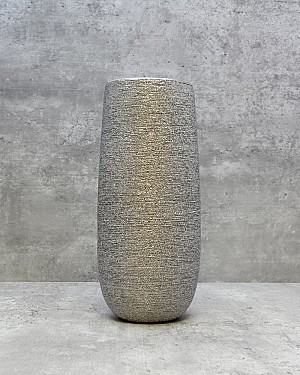 Silver Spun Textured 11"H