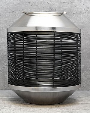 Wire &amp; Brushed Nickel Conical Lantern 15"H