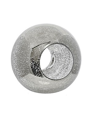Silver Open Glass Orb - Small 7"D 