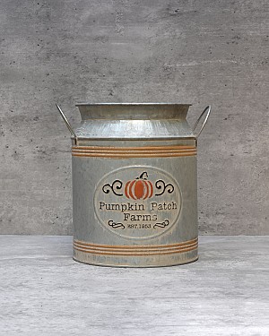 Pumpkin Patch Milk Can 7.75"H