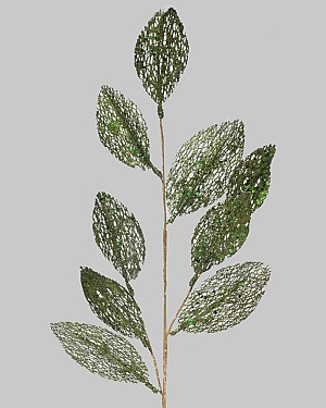 Magnolia Spray 28"Green Glitter