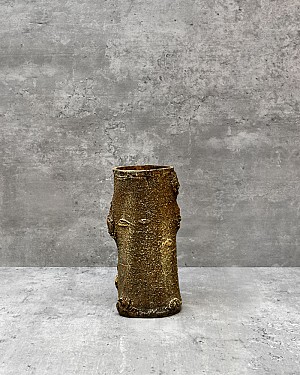 Tree Stump Table Vase 6.5"H