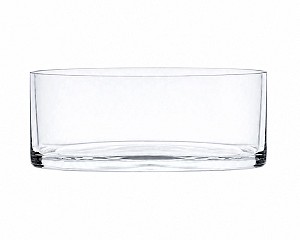 Oval Clear Glass Vase 11"L