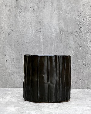Ripple Container - Black 5.25"H