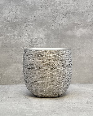 Silver Spun Textured 5.25"H