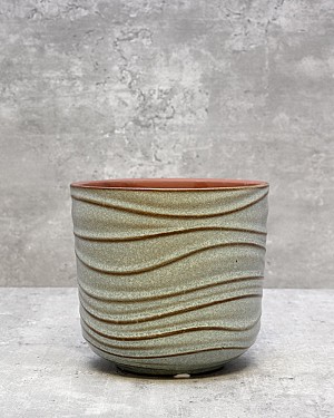 Textured Planter - Wave 4"H