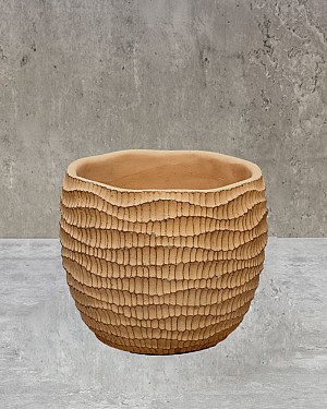 Ridged Terracotta Planter 4"H