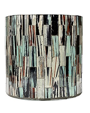 Blue Glass Mosaic 6"H