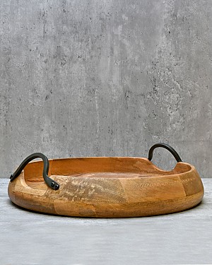 Mango Wood Accent Tray - Large 13"D