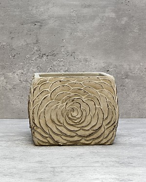 Square Flower Bloom Planter 4.5"H