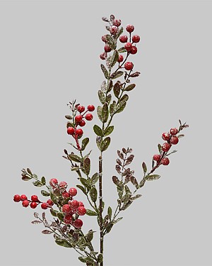 Snow Berry Spray 27.5" Red