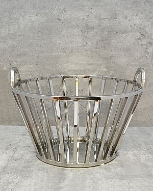 Stainless Steel Decorative Basket - Large 15"D