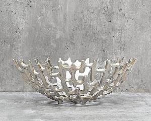 Aluminum Decorative Bowl - Small 12"D