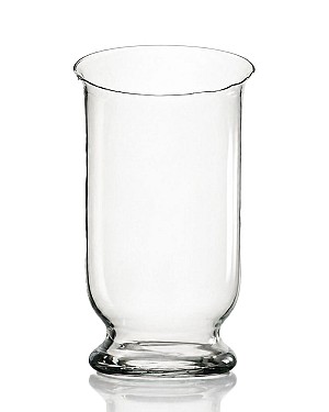 Clear Glass Hurricane Vase 13.5"H