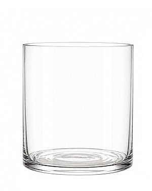 Cylinder Clear Glass Vase 6"H