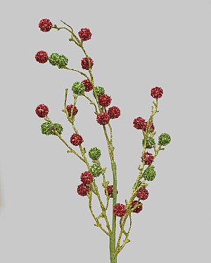 Glitter Pom Spray 31.5" Red/Green