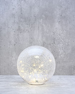 Crackle Glass Decorative Light - Small 6"D 