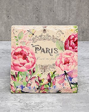 Ceramic Paris Coaster 4.25"L