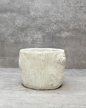 Bark Cement Planter 5.25"H