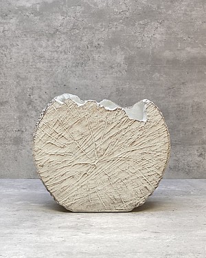 Wood Trunk - White 6.5"H