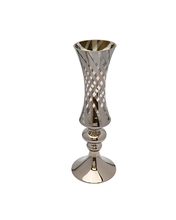 Clear Glass with Silver Stripe 17.5"