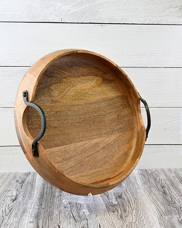 MANGO WOOD ACCENT TRAY SMALL