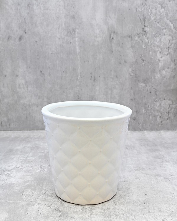 Triangle Embossed Tapered Container 4.5"H