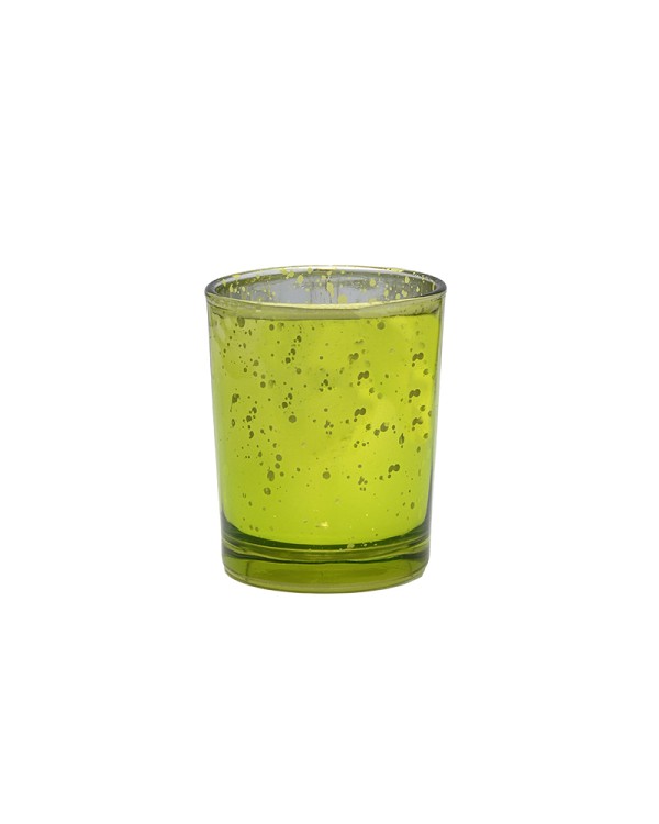 Green Glass Tealight 2.75"H