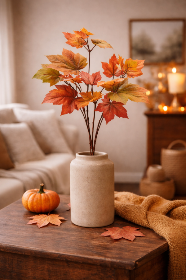 Autumn branches in a vase