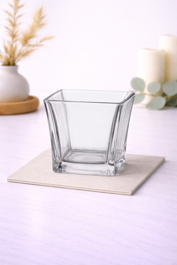 Clear glass vase on marble countertop-17